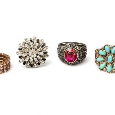Sale Photo Thumbnail #112: Class Ring & Mixed Tone Rings, 4 Pieces