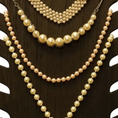Sale Photo Thumbnail #233: Vintage & Modern Faux Pearl Necklace Lot