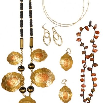 Sale Photo Thumbnail #259: Statement Necklace Lot w/ Carnelian & Earrings