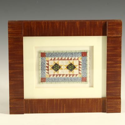 Sale Photo Thumbnail #212: Kate Adams, Ohio Star Sawtooth Miniature Quilt, 2003