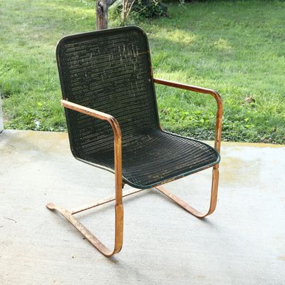 Sale Photo Thumbnail #153: Lloyd Loom Flanders Wicker Springer Patio Chair