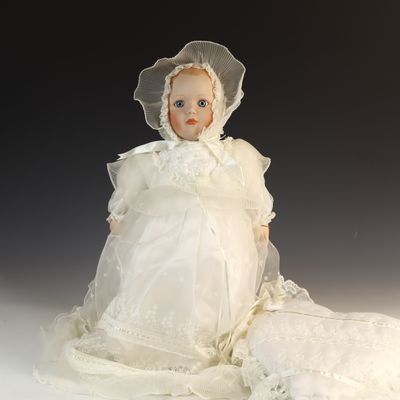 Sale Photo Thumbnail #163: Danbury Mint Porcelain Christening Doll