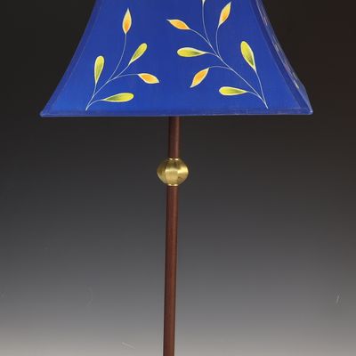 Sale Photo Thumbnail #138: Altamira Hand-Painted Ceramic and Metal Botanical Table Lamp