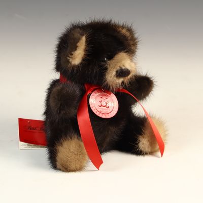 Sale Photo Thumbnail #142: Rare Bear Inc. Genuine Mink Fur Teddy Bear Serial Number 12687