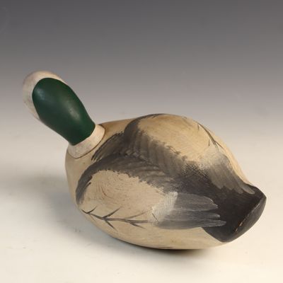 Sale Photo Thumbnail #53: Patrick Vincenti Carved and Painted American Wigeon Drake Duck Decoy