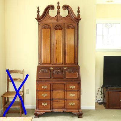 Sale Photo Thumbnail #84: Kindel Winterthur Collection Mahogany Goddard Townsend Style Secretary Desk