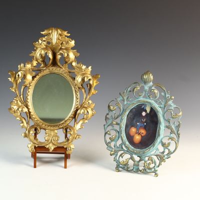 Sale Photo Thumbnail #169: Two Ornate Italian Rococo Revival Decorative Tabletop Frames