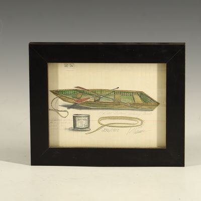 Sale Photo Thumbnail #228: R. Michelson, 8' Flat Bottom Fishing Boat, Limited Edition Print