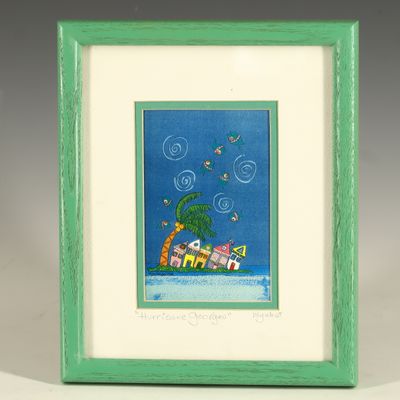 Sale Photo Thumbnail #221: Eve Bender Screenprint Hurricane Georges Key West