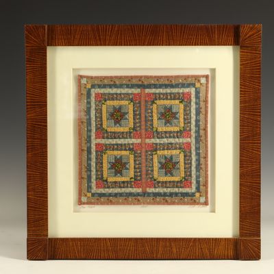 Sale Photo Thumbnail #211: Kate Adams Four Stars Miniature Quilt 2002