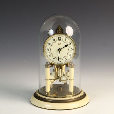 Sale Photo Thumbnail #13: Schatz German 400-Day Anniversary Torsion Pendulum Clock with Glass Dome