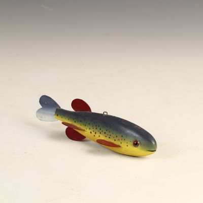 Sale Photo Thumbnail #50: Lawrence Bethel Hand-Carved and Painted Wood Fish Decoy