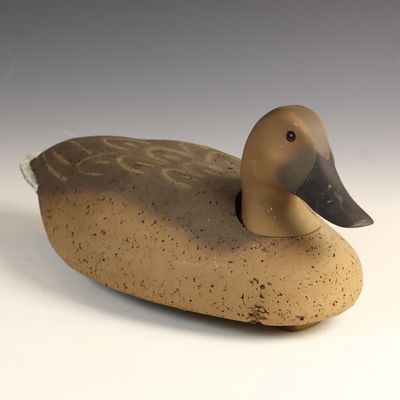 Sale Photo Thumbnail #37: V-Wider Risser and Bohn Cork Body Pintail Hen Duck Decoy
