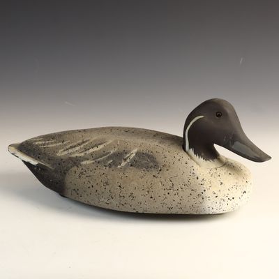 Sale Photo Thumbnail #77: Larry Eckstrom Waverider Coarse Cork Pintail Drake Duck Decoy