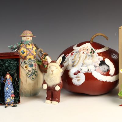 Sale Photo Thumbnail #123: An Assortment of Holiday Decorations and Ornaments Including Jim Shore and Patience Brewster