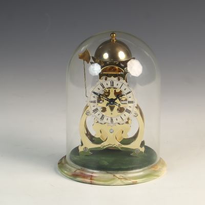 Sale Photo Thumbnail #14: Thwaites and Reed Limited Edition English Brass Skeleton Mantel Clock
