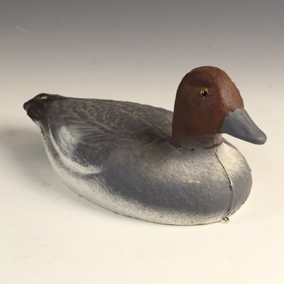 Sale Photo Thumbnail #55: Victor Paper-Mâché Redhead Drake Duck Decoy