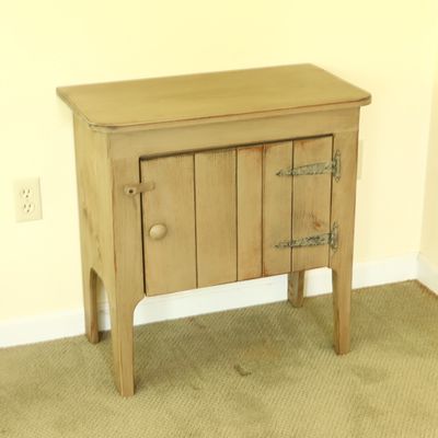 Sale Photo Thumbnail #80: Contemporary Primitive Style Single Door Painted Wood Cupboard