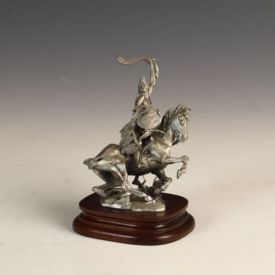 Sale Photo Thumbnail #31: Michael Boyett Chilmark Sioux War Cry Limited Edition Pewter Sculpture