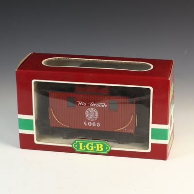 Sale Photo Thumbnail #187: LGB 4065 Rio Grande G-Scale Caboose in Original Box
