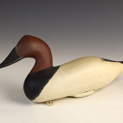 Sale Photo Thumbnail #48: Bodt Brothers Carved Canvasback Drake Duck Decoy