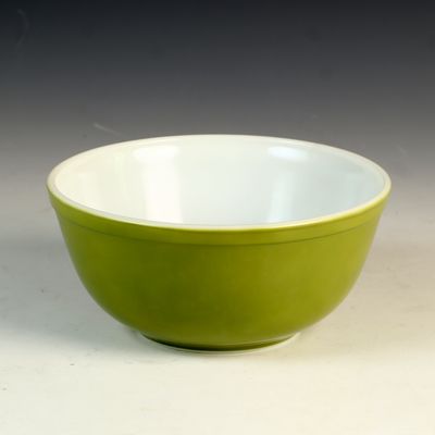 Sale Photo Thumbnail #196: Vintage Pyrex 403 Avocado Green Verde Nesting Mixing Bowl