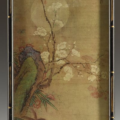 Sale Photo Thumbnail #245: Chinese School Framed Print Two Hares in the Moonlight after Cho Tai Eok
