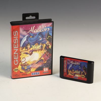 Sale Photo Thumbnail #179: Disney's Aladdin Sega Genesis Video Game with Original Clamshell Case