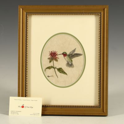 Sale Photo Thumbnail #226: Joan E. Dunham Theorem Painting of a Ruby-Throated Hummingbird