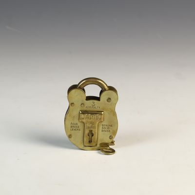 Sale Photo Thumbnail #2: Jared Admiralty Style Solid Brass Four Lever Padlock with Key