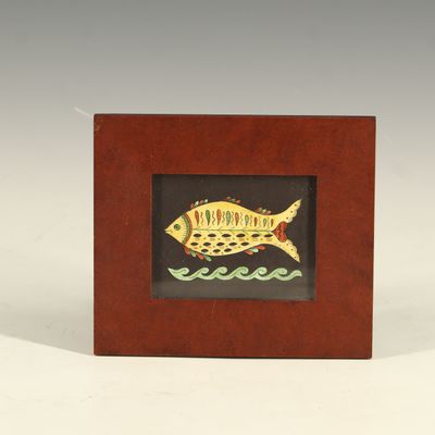Sale Photo Thumbnail #225: Sandra Gilpin Painted Scherenschnitte Fish Paper Cutting
