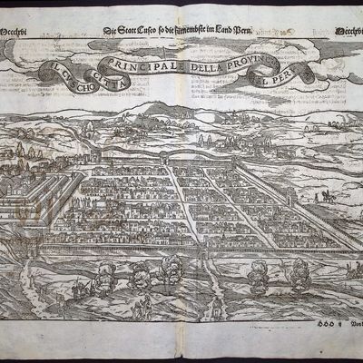Sale Photo Thumbnail #39: Munster, pub. 1578 - View of Cusco, Peru