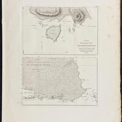 Sale Photo Thumbnail #7: Peron & Freycinet - Maps of Van Diemen's Land & Furneaux Group of Islands [Australia, New Holland]