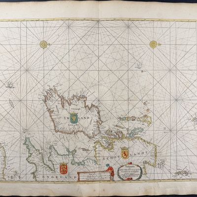 Sale Photo Thumbnail #61: Doncker, pub. 1670 - Map of the Atlantic Ocean west of Ireland