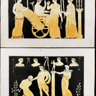Sale Photo Thumbnail #33: Hamilton - Pair of Engravings of a Painting from a Grecian Vase