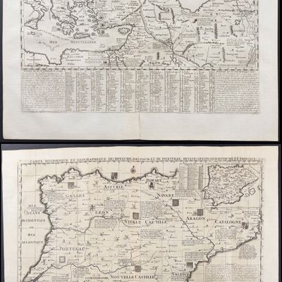 Sale Photo Thumbnail #50: Chatelain - 4 Maps of Greece, Italy, Alexander the Great's Empire, and Spain & Portugal