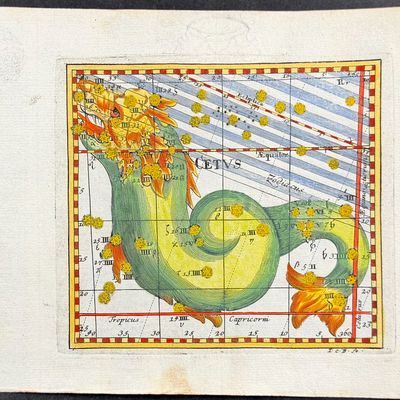 Sale Photo Thumbnail #30: Thomas - Constellation or Celestial Chart of Cetus (Sea Monster)