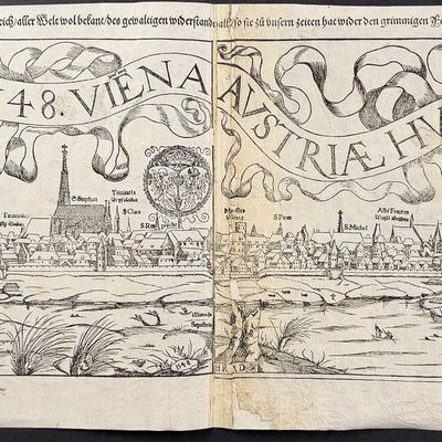 Sale Photo Thumbnail #37: Munster, pub. 1592 - View of Vienna, Austria