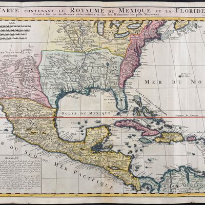 Sale Photo Thumbnail #59: Chatelain - Map of North America with Great Lakes, Florida, Texas, Mexico, Lousiana, West Indies