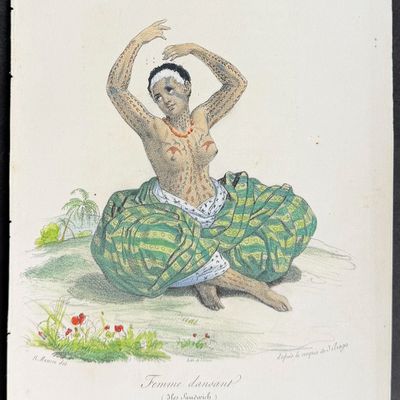 Sale Photo Thumbnail #15: Arago, Hawaii - Woman Dancing (Sandwich Islands) [Femme dansant (Iles Sandwich)]