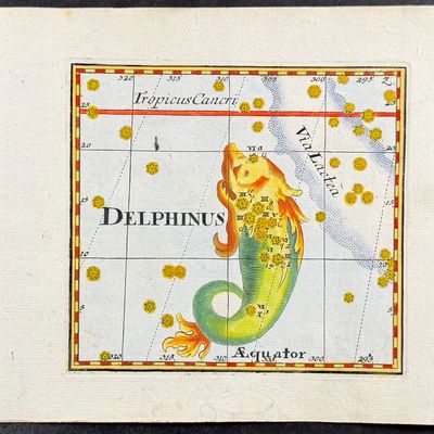 Sale Photo Thumbnail #29: Thomas - Constellation or Celestial Chart of Delphinus (Dolphin)