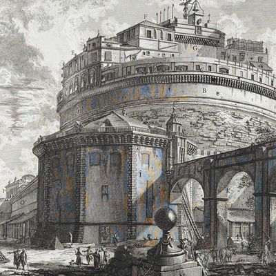 Sale Photo Thumbnail #36: Piranesi, Folio - View of Hadrian’s Mausoleum, now called Castel Sant’Angelo… [Veduta del Mausoleo d'Elio Adriano cora chiamato Castello S. Angelo..]