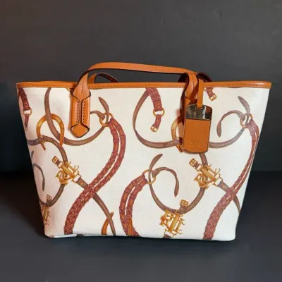 Lauren Ralph Lauren Equestrian/bridle Print Tote & Dustbag 