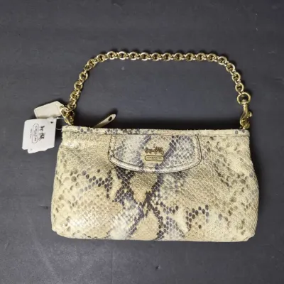 New with Tag Coach Embossed Python Handbag