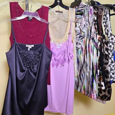 BCBGMAXAZRIA, Tahari, Rena Rowan & More Sleeveless Tops (Size L)