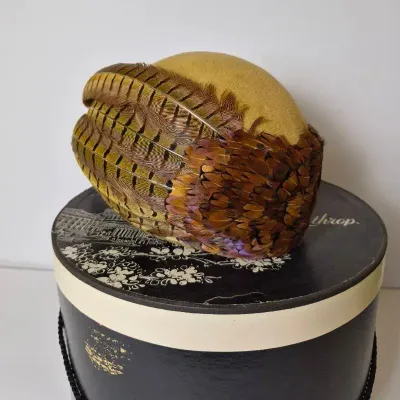 Vintage Jack Mcconnell Boutique Feather Hat 