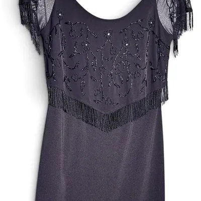 Vintage Betsey & Adam By Jasmine Beaded Formal Dress - Size 12
