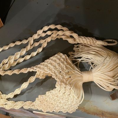 Sale Photo Thumbnail #559: Macrame planter and wood shelves