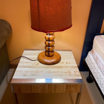 Sale Photo Thumbnail #367: End table with wood lamp