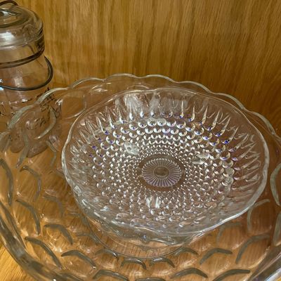 Sale Photo Thumbnail #126: Jars and clear glass